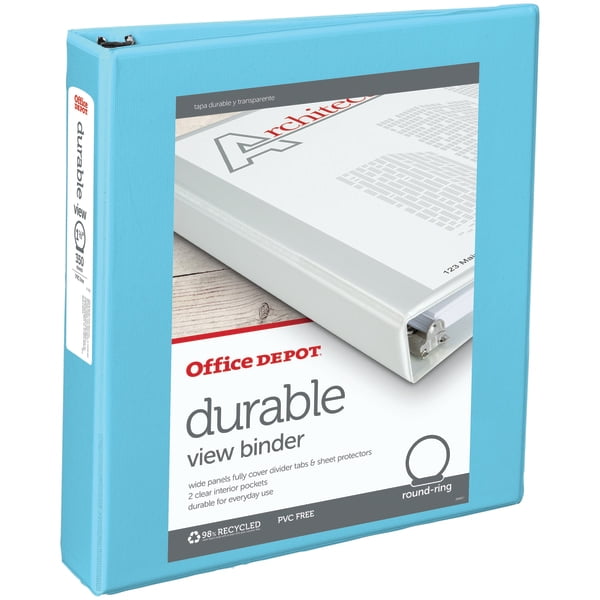 OfficeMax Durable View 1.5" Binder, Blue