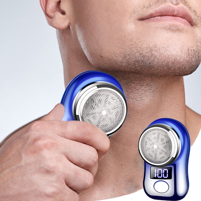 Clearance Sales Naittoop Electroplated Version Mini Shaver Type-C Rechargeable Shaver Travel Portable with Power Display