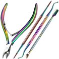 thumbnail image 1 of Cuticle Kit, 4 PCS Nail Care Kit, Manicure Pedicure Tools, Nail Cuticle Nippers, Ingrown Toenail Tools Kit, Toenail File and Lifters Stainless Steel, Nail Lifter, Nail Cuticle Pusher, 1 of 7