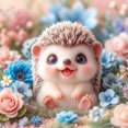 thumbnail image 1 of 5d DIY Full Drill Painting Flower Hedgehog Arte 30x30 Cm, 1 of 9
