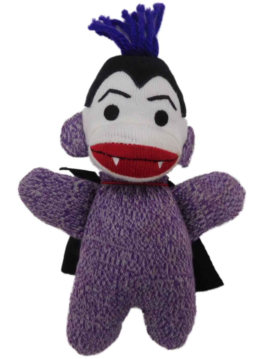 Schylling Halloween Sock Monkey Vampire Plush Stuffed