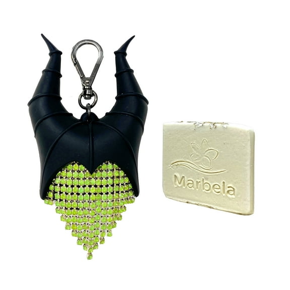 Bath & Body Works Disney Villains Collection Maleficent Bling Glow-in-the-Dark Hand Gel Holder with a Natural Oats Mini Soap