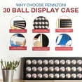 thumbnail image 4 of PENNZONI Baseball & Hockey Puck Display Case,Clear Acrylic Box, Holds 30 Balls, Glossy Oak, 4 of 9