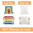 thumbnail image 2 of Square Tufted Colorful With Fringe Pillowcase 45X45cm Home Decor 2 Pieces(B), 2 of 5