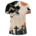 thumbnail image 5 of WOLIAUO Funny Mens Halloween Crewneck T-Shirt Lightweight Breathable Short Sleeve Mens Summer Shirts for Everyday, Shirts for Men Graphic Print Tops 2XL White, 5 of 8