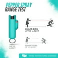 thumbnail image 3 of Guard Dog Security Pepper Spray with Laser Sight, 16 ft Range, 0.5 oz, Teal, Keychain, 1 pack, New, Pocket Pepper Spray, 3 of 6