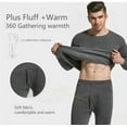 thumbnail image 5 of Mens Winter 100% Cotton Thermal Warm Fleece Lined Long Johns Underwear 2Pcs Set, 5 of 8