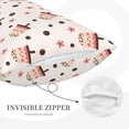 thumbnail image 3 of Rateoe Milk Tea Pattern Pillow Covers with Invisible Zipper(Pillows are not Included) Standard Pillowcases-14"x20", 3 of 6