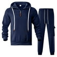 thumbnail image 2 of Track Suits for Men 2 Piece Set Casual Athletic Sweatsuit Full Zip Pullover Long Sleeve Running Sport Outfits Jogging Tracksuit Mens, 2 of 8
