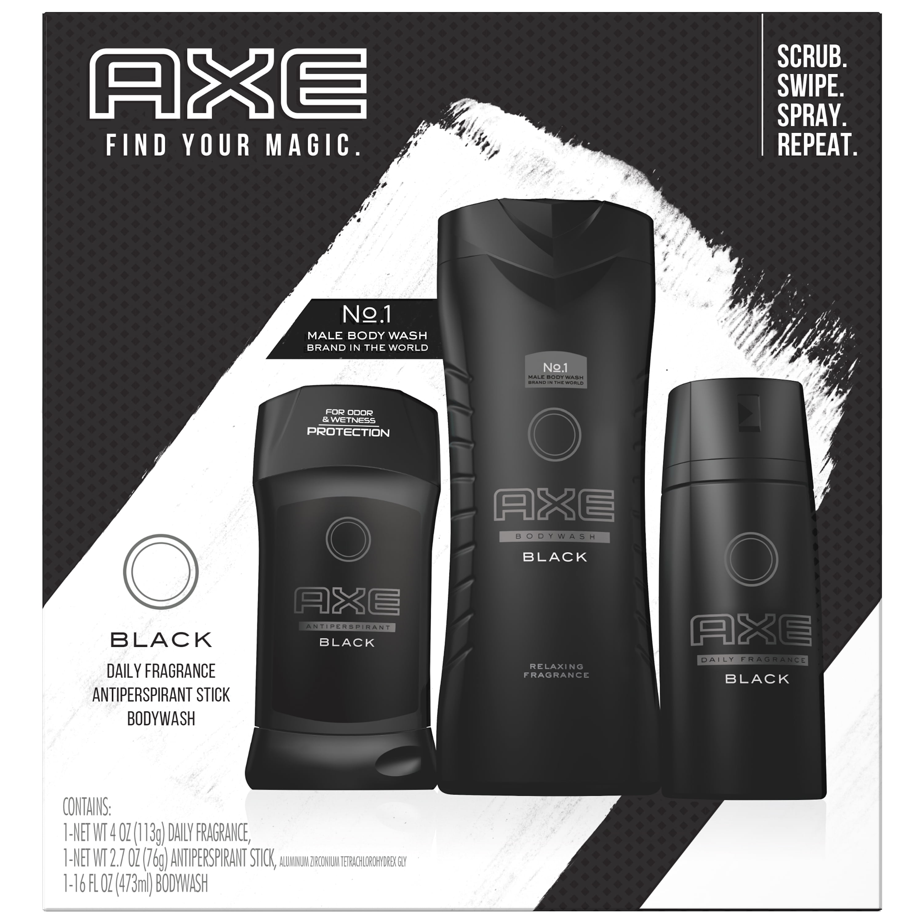 Axe Regimen Gift Set For Men Black 3 Pc Walmart Com Walmart Com
