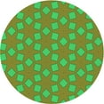 thumbnail image 1 of Ahgly Company Indoor Round Patterned Olive Green Area Rugs, 5' Round, 1 of 6