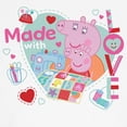 thumbnail image 3 of CafePress - Peppa Pig: Made With Love Kids Baseball T Shirt - Kids Cotton Baseball Jersey, 3/4 Sleeve Shirt, 3 of 4
