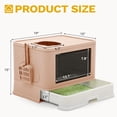 thumbnail image 2 of Dextrus Large Enclosed Cat Litter Box with Lid Drawer Type Easy to Clean,with Litter Scoop,Pink, 2 of 7