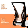 thumbnail image 4 of YRLLENSDAN Mesh Executive Office Chair with Armrest, Ergonomic Desk Chairs with Wheels, Adjustable Comfy Lumbar Support Swivel Chair, Pink, 4 of 7