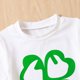 thumbnail image 2 of Gibobby ropa Niños blusas Camiseta de manga corta para niños pequeños y niñas, prendas de vestir, estampado de hierba de moda verde , verano(Blanco, 6-12 Meses), 2 of 5