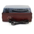 thumbnail image 2 of Stereo Phono Turntable BT Vintage Vinyl LP Record Player AMFM Radio USB/SD Aux Cassette MP3 Recorder Headphone Jack ,Perfect Gift, 2 of 6