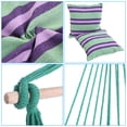 thumbnail image 5 of Hammock Chair, Cotton Canvas Hanging Rope Swing with 2 Pillows, Green, 5 of 6