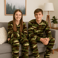 thumbnail image 3 of Big Feet Pjs Kids Green Camo Fleece Footed Pajamas One Piece Sleeper, 3 of 6