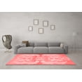 thumbnail image 3 of Ahgly Company Machine Washable Indoor Square Abstract Red Modern Area Rugs, 3' Square, 3 of 4
