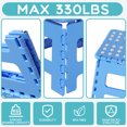 thumbnail image 3 of Folding Step Stool 9 Inch for Adults Holds Up to 300 lbs, Non-Slip Folding Stools with Portable Handle, Compact Plastic Foldable Step Stool for Bathroom, Bedroom, Kitchen, Blue, 3 of 7