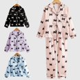 thumbnail image 3 of Conjunto de pijamas de seda de manga larga para niños y niñas, ropa de casa Unisex, traje de dormir de satén de Navidad, otoño, 3 of 4