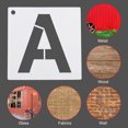 thumbnail image 5 of Uxcell 2 Inch Letter Number Stencils 2.5" Width Reusable Alphabet Numbers Templates Set with Ring, White 62 Pack, 5 of 6