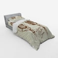 thumbnail image 3 of Ambesonne Vintage Bedding Set 4 Pcs, Boho Microphone Retro, Queen, Brown Ecru, 3 of 3