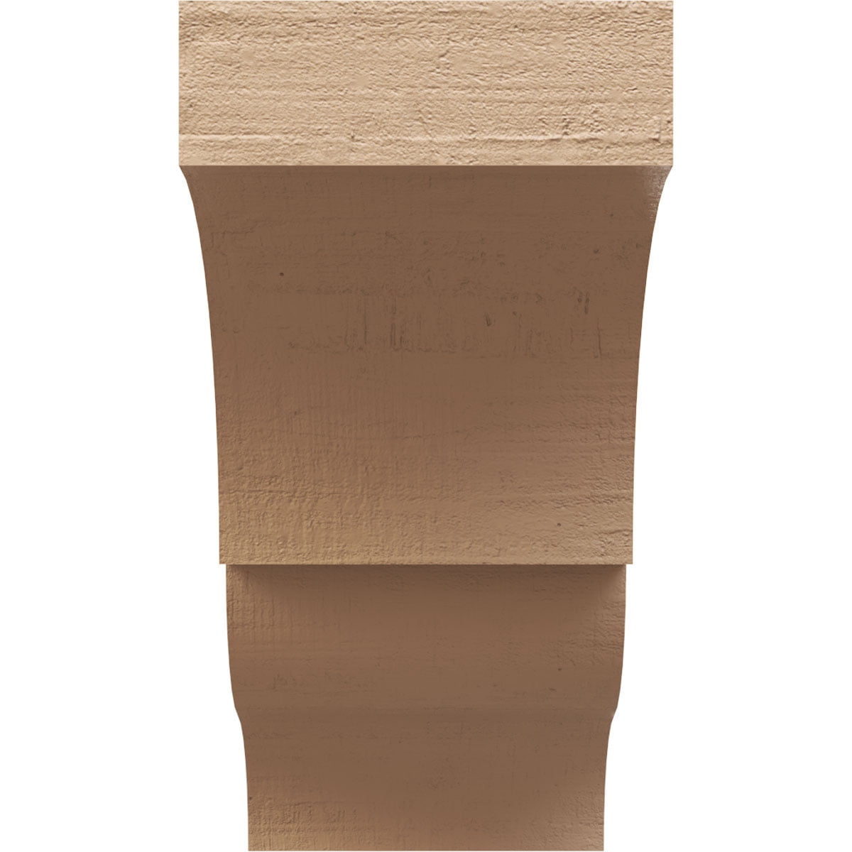 12"W x 24"D x 24"H Classic Asheboro Rough Cedar Woodgrain TimberThane Corbel, Primed Tan