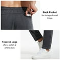thumbnail image 4 of BALEAF Men's Tapered Athletic Running Pants Joggers Lounge Workout Sports Sweatpants with Pockets Dark Gray Size L, 4 of 7