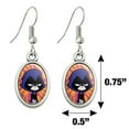 thumbnail image 4 of Teen Titans Go! Raven Novelty Dangling Drop Oval Charm Earrings, 4 of 5