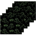 thumbnail image 3 of SKYSONIC Halloween Ghost Washcloths Set of 4, Highly Absorbent Soft Cotton Fingertip Towels for Bathroom, Kitchen, Gym, Spa, Home Decor, 12x12 Inch, 3 of 7