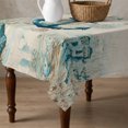 thumbnail image 4 of Nautical Anchor Table Cloth Waterproof Tablecloths, Vintage Coastal Summer Beach Coral Tablecloth Dining Table Cover for Kitchen Party Tabletop Outdoor, Square Tablecloth 54x54 Inch, 4 of 9