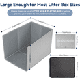 thumbnail image 3 of Cat Litter Splash Guard with 2-Layer Sifting Mat, DOMIPET Lightweight Oxford Cloth Cat Litter Box with Splash Guard Anti-Splash Shield, Effortlessly Wipe Clean Surfaces Design, 3 of 8