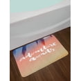thumbnail image 2 of Adventure Bath Mat, Artistic Interpretation of Motivational Pictures Adventure Awaits Message Print, Non-Slip Plush Mat Bathroom Kitchen Laundry Room Decor, 29.5 X 17.5 Inches, Salmon White, Ambesonne, 2 of 2