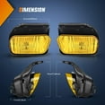 thumbnail image 5 of Nilight Fog Light Assembly Fit for 2002-2007 Chevy Silverado 1500 2500 3500 2002-2006 Chevy Avalanche w/o Body Cladding with H10 Halogen Bulbs Amber Lens, 5 of 7