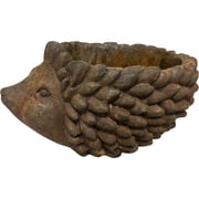 Classic Home and Garden Cement Buddies Indoor/Outdoor Planter with Drainage Hole — Large Hedgehog, Rust, 7