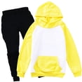 thumbnail image 3 of Girls Long Sleeve Hoodie Top and Bottom Set for Kids Cozy Comfort with Contrasting Sleeves Wear for Girls, 3 of 3