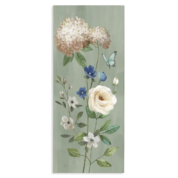 Stupell Industries Hydrangea & Rose with Butterfly Canvas Wall Art, design by Nan