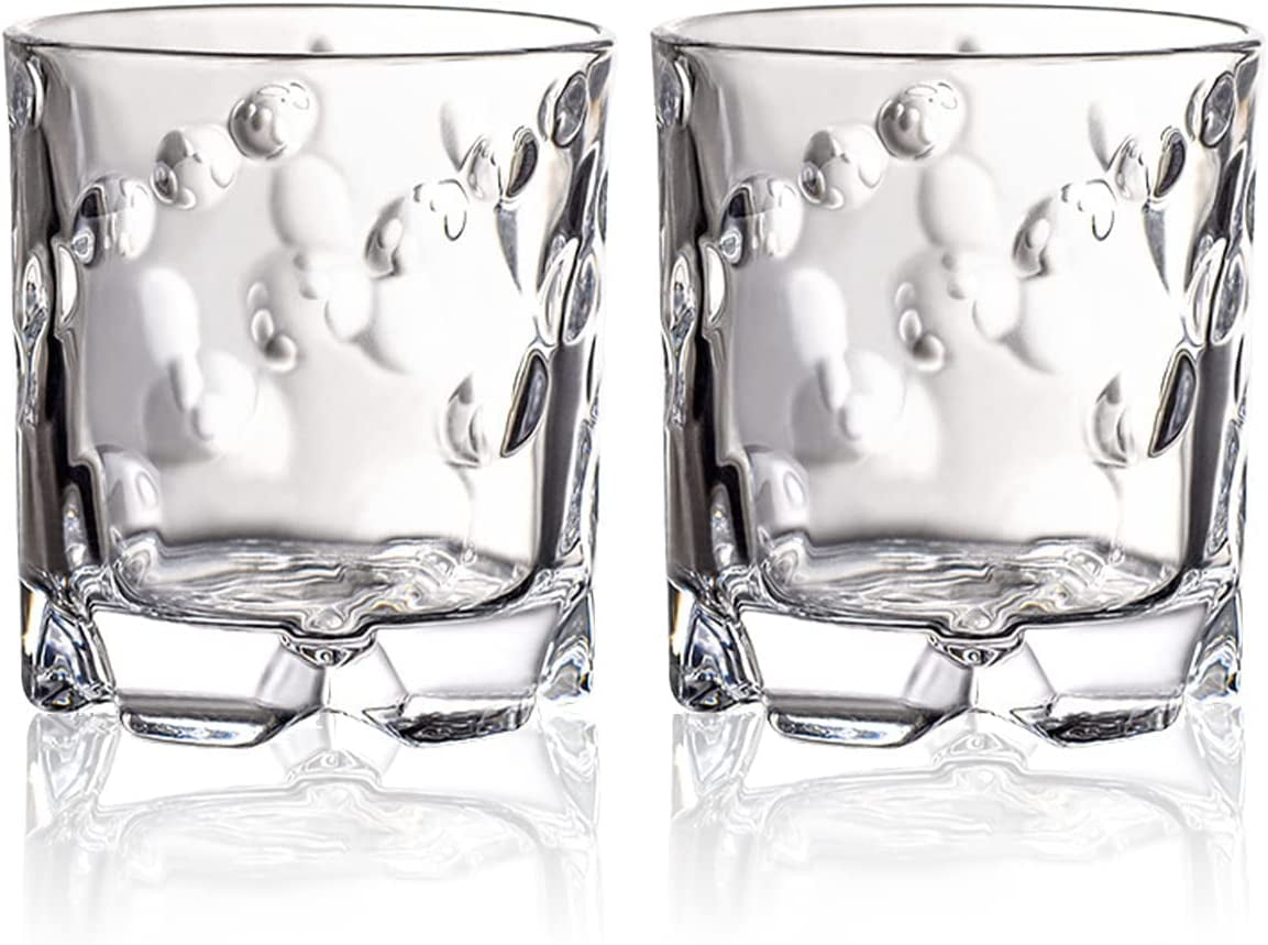 JoyJolt Crystal Whiskey Glasses, Set of 2 – 7.8 Oz. Rocks Glasses for Neat  or Mixed Drinks – Lowball…See more JoyJolt Crystal Whiskey Glasses, Set of