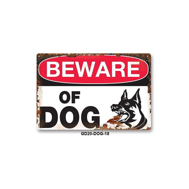 Adhesivo autoadhesivo de PVC «Beware of Dog», 10 unidades