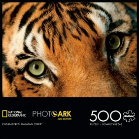 Buffalo Games National Geographic - PhotoArk Joel Sartore - Endangered Malayan Tiger 500 Pieces Jigsaw Puzzle