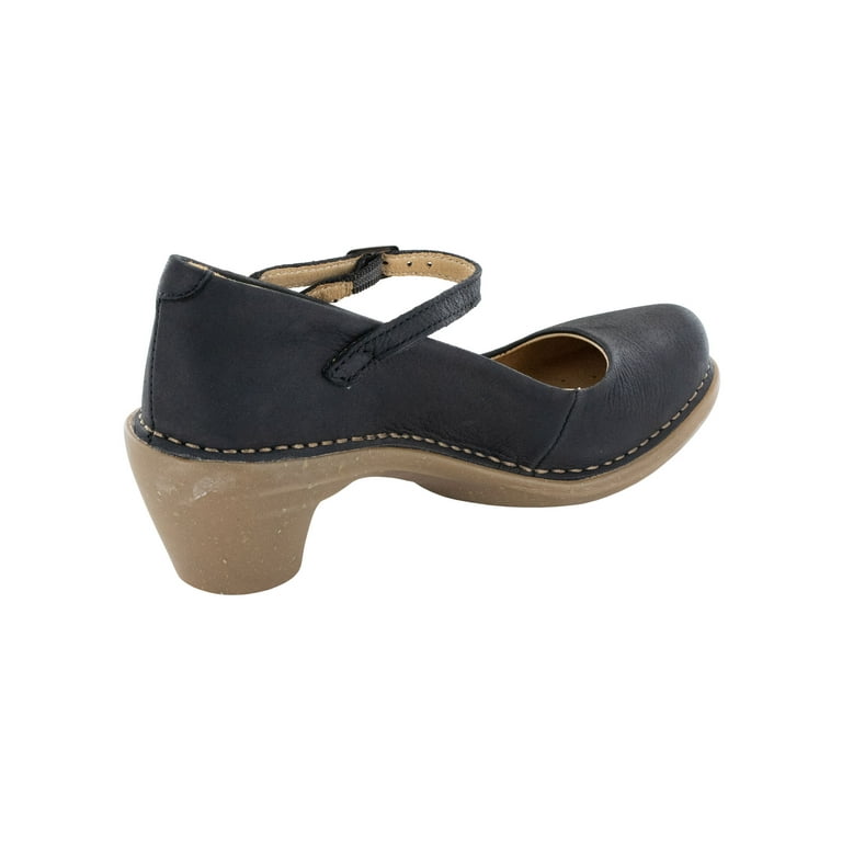 El Naturalista Womens Aqua 5370 Mary Jane Heel Shoes, Black, EU 36 / US 6 