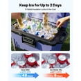 thumbnail image 5 of KFFKFF  Hard Cooler, 50QT Portable Cooler, Leak-Resistant Coolbox Keeps Contents Cool for 48 Hours, Insulated Chests with Ice Retention and Heavy-Duty Handle, Ultra-Light for Camping, Concerts,Sports, 5 of 10