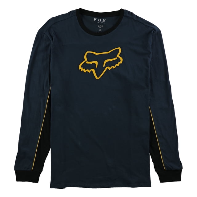 FOX Playera gráfica con bloques de colores para hombre, azul, grande FOX Camiseta gráfica