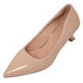 thumbnail image 3 of Msgweeeg Comfortable Heels for Women Shoes Women's Fashionable Casual Style Comfortable Plus Size Solid Color Elegant Shallow Mouth French Pointed Comfortable High Heels, 3 of 10