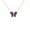 Rose, variant on Pure Elegance Butterfly Charm Pendant Necklace 925 Silver 14K Rose Gold Over Gift For Her