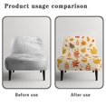 thumbnail image 6 of HELLHERO Autumn Maple Leaf Armless Accent Chair Protector, Dustproof Elastic Bottom Armless Slipper Chair Protector for Bedroom Hotel, 6 of 8