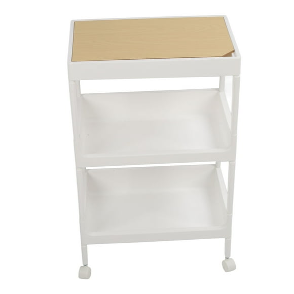 Slim Storage Cart, Durable Multifunctional Moveable Bathroom Storage Utility Cart Wide Application 3 Layers for Toilet