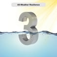 thumbnail image 3 of MSH Modern Stainless Hardware 6 Inch 3D Stainless Steel House Number 3, 3 of 4