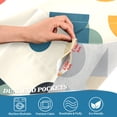 thumbnail image 3 of Yayeee Kitchen Curtains Tier Pair Light Filtering 27"x24" Rod Pocket Short Cafe Window Panel, Red Geometric, 3 of 7